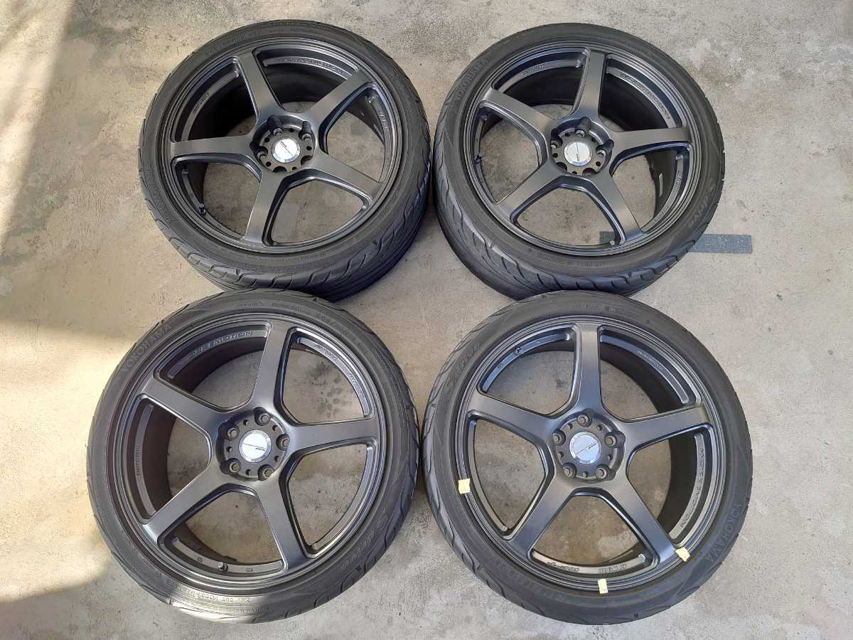 中古 19インチ WORK EMOTION ワークエモーション T5R 8.5J +45 マッド 