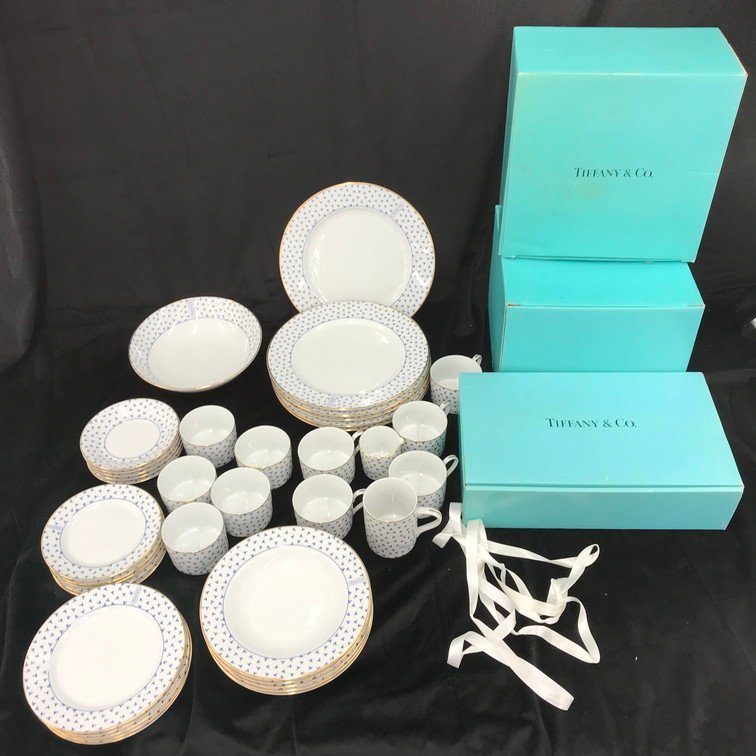  ALAU7019 TIFFANY&Co. ティファニー プレート カップ ソーサー 大量セット 箱付き(ティファニー)｜売買されたオークション情報、yahooの商品情報をアーカイブ公開 - オークファン ティファニー