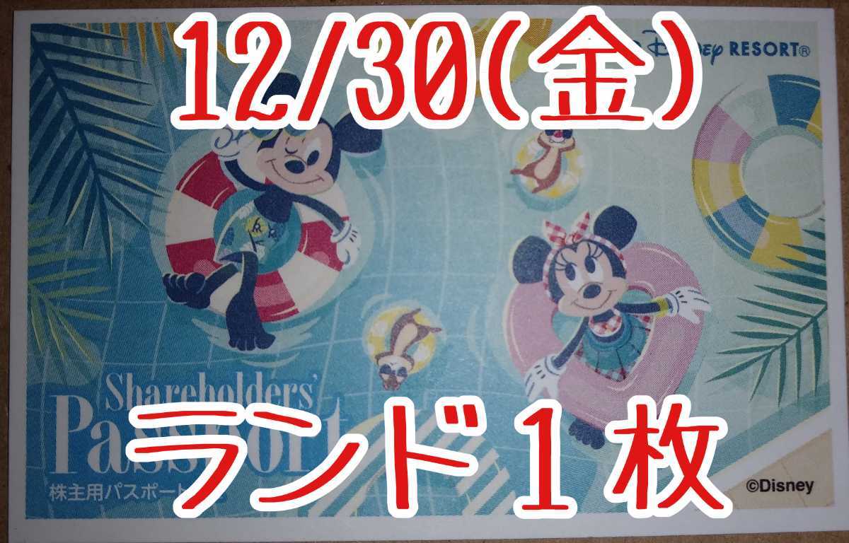12/30(金)東京ディズニーランド1dayパスポート大人1枚チケット 12/30(金)東京ディズニーランド1dayパスポート大人1枚チケット
