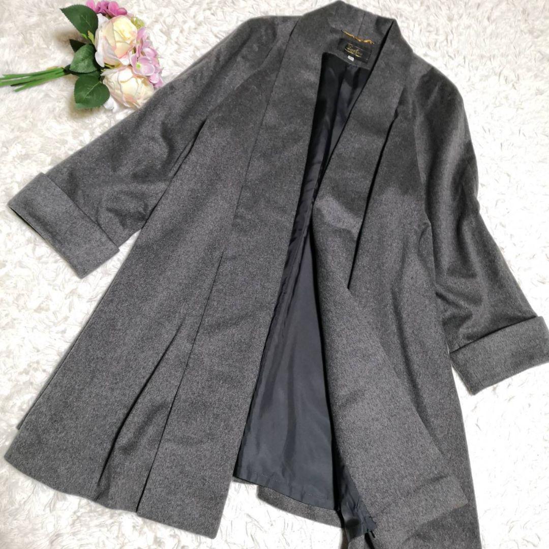 【数量限定，定番】 数回使用 3L ロロピアーナ&times;最高級カシミア100 レリアン カシミヤ コート ロング グレー Leilian LoroPiana 大きいサイズ 13＋ 15 40 42 44(XLサイズ以上)｜売買されたオークション情報、yahooの商品 XLサイズ以上