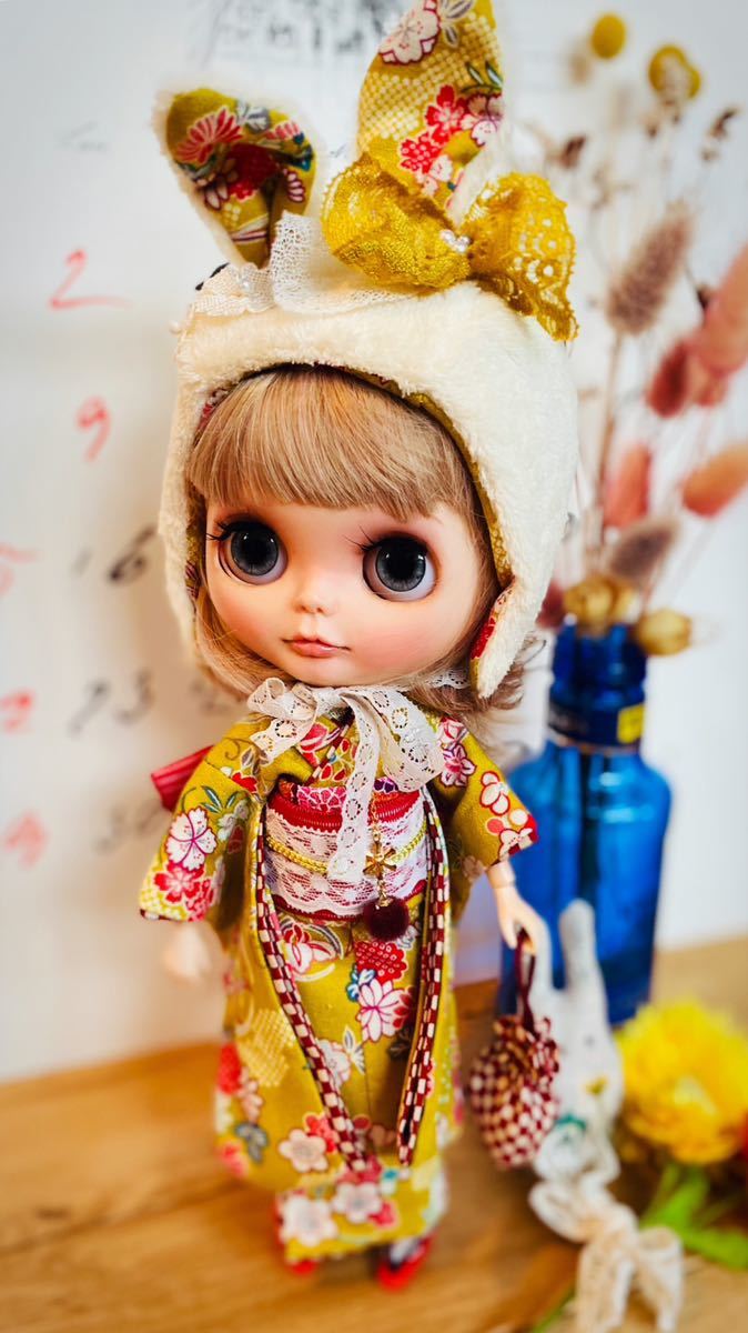 ブライス・リカちゃんアウトフィット Blythe ☆梅もも呉服店☆着物5点