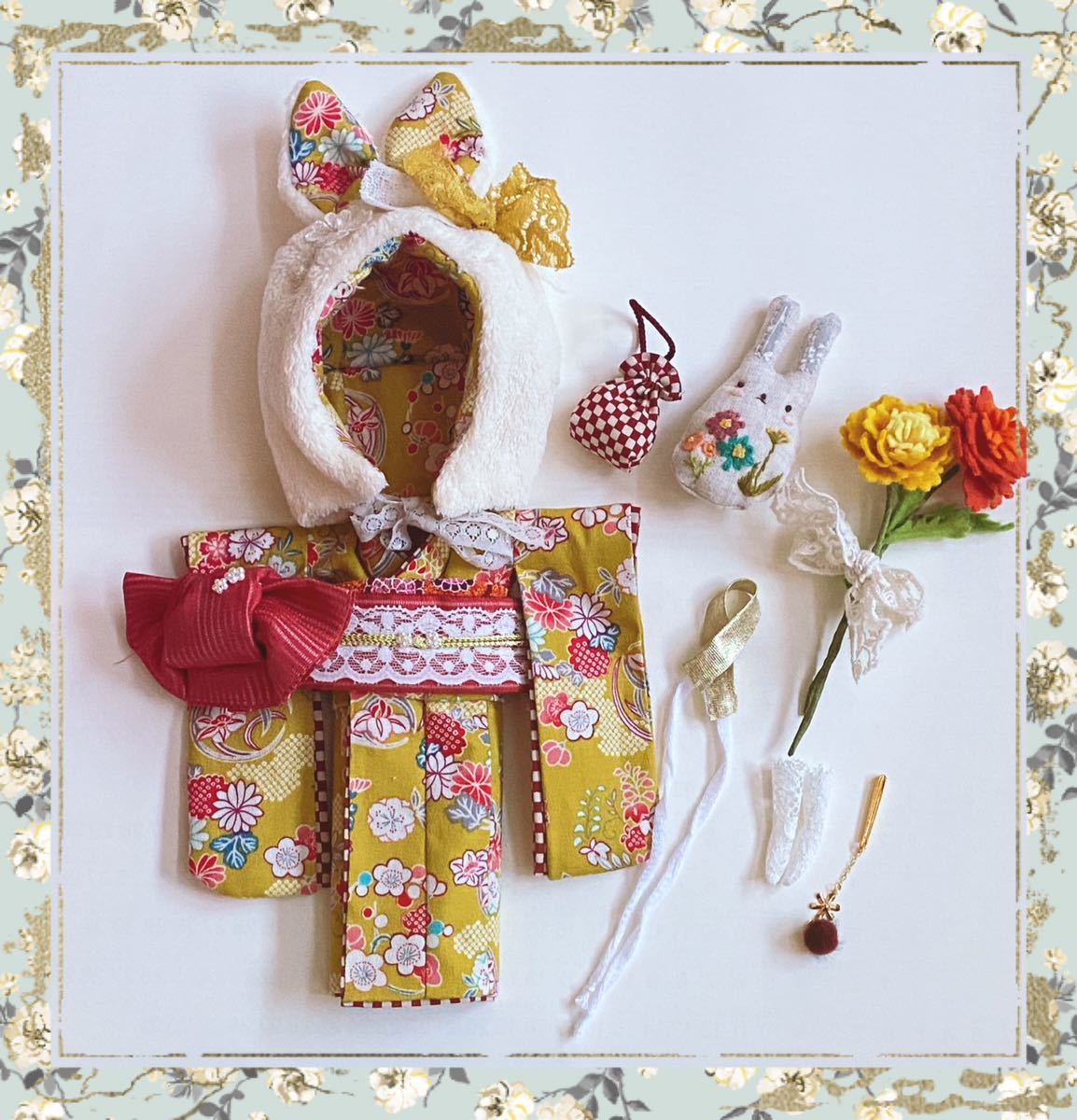 ブライス blythe ハンドメイド 豪華お着物セット5*