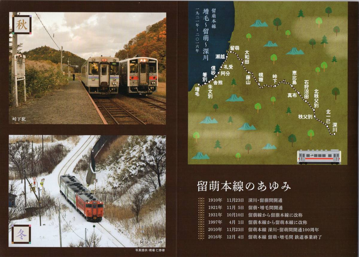 JR北海道 留萌本線 留萌駅 - 真布駅 記念入場券セット ありがとうJR留萌本線（留萌駅～真布駅）記念入場券セット①