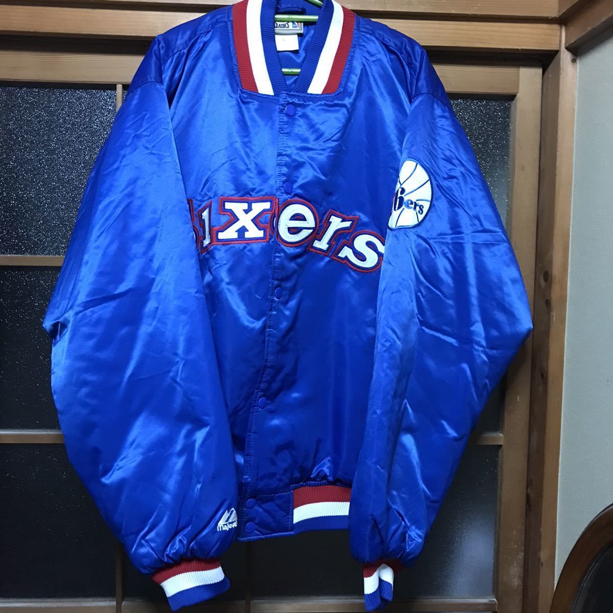 スタジアムジャンパー マジェスティック 76ers Lサイズ Majestic 
