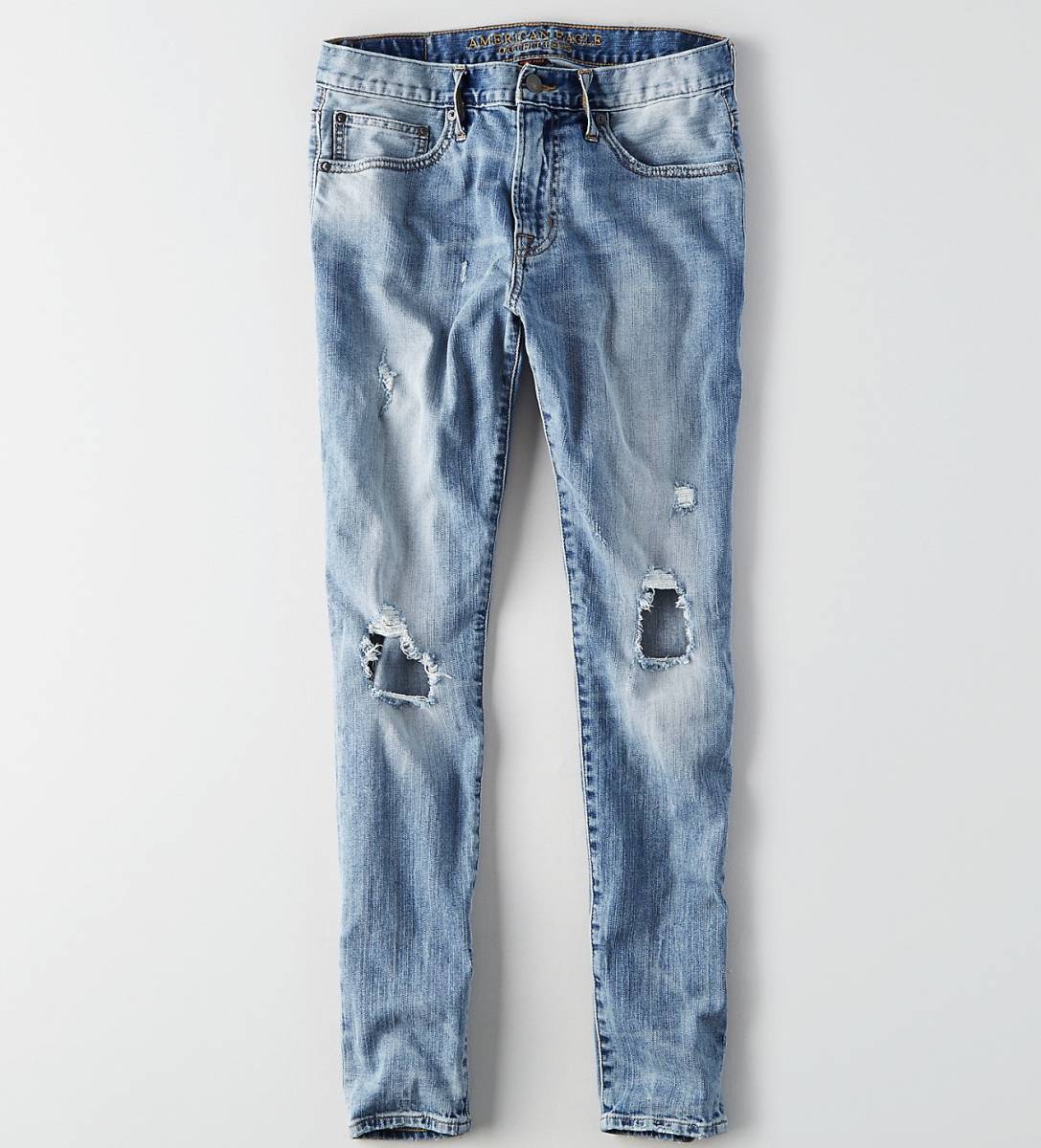 セール！！◇◆AE/アメリカンイーグル/ AEO Core Flex Slim Tapered Jeans / W36×L30 / Medium Destroy /CLIC