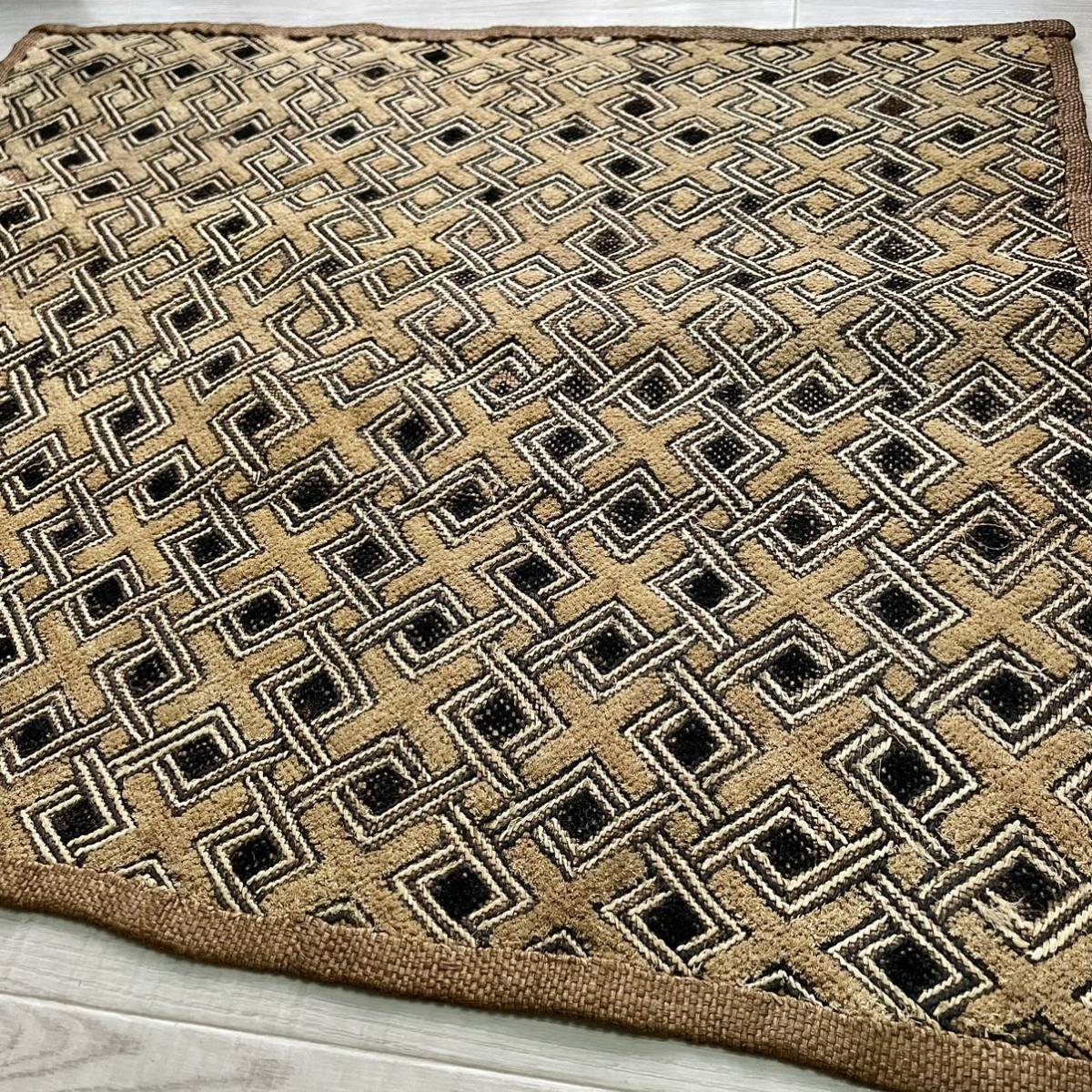 クバクロス クバ布 草ビロード 64cm ショワ族 アフリカン アンティーク