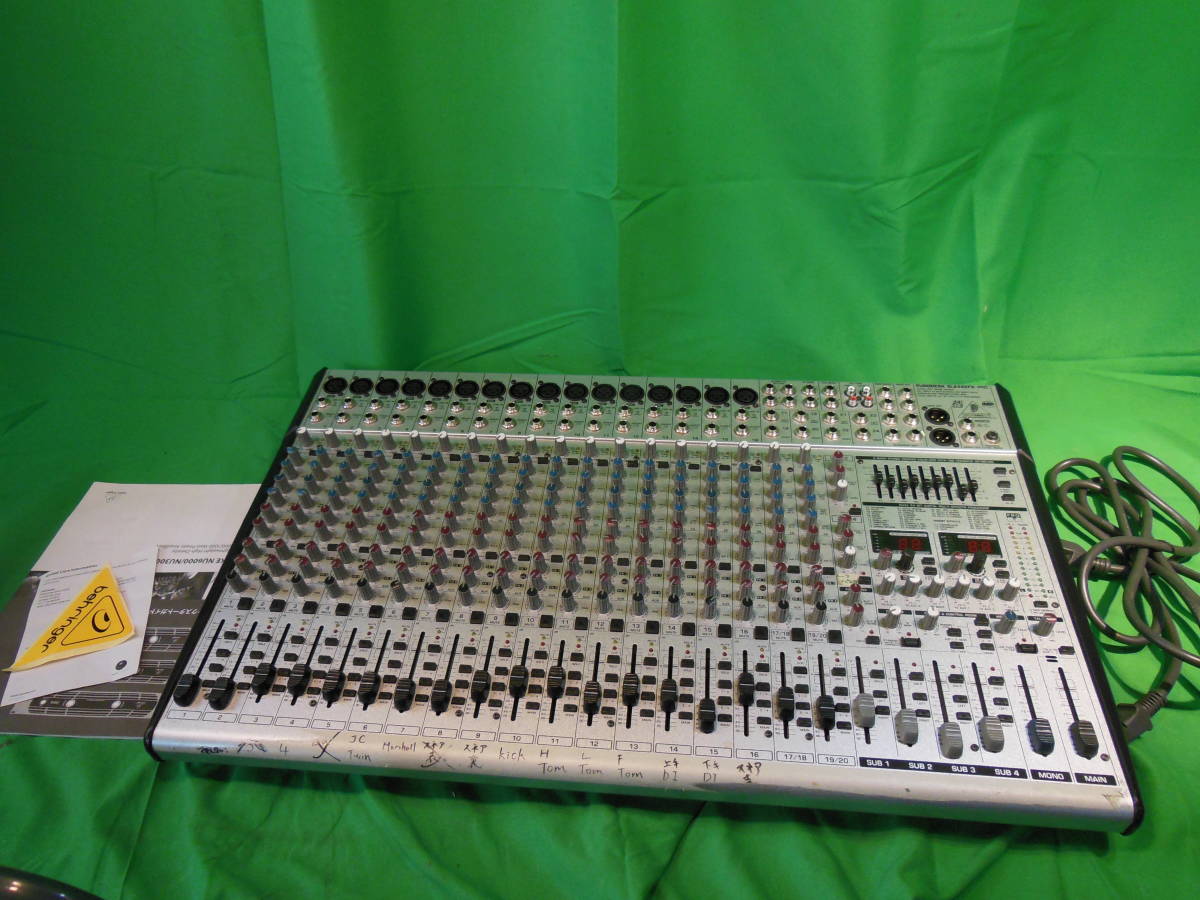 hf221229-011C9 BEHRINGER EURODESK SL2442FX-PRO アナログミキサー 24チャンネル ジャンク品 ベリンガー ライブハウス 音楽スタジオ_1