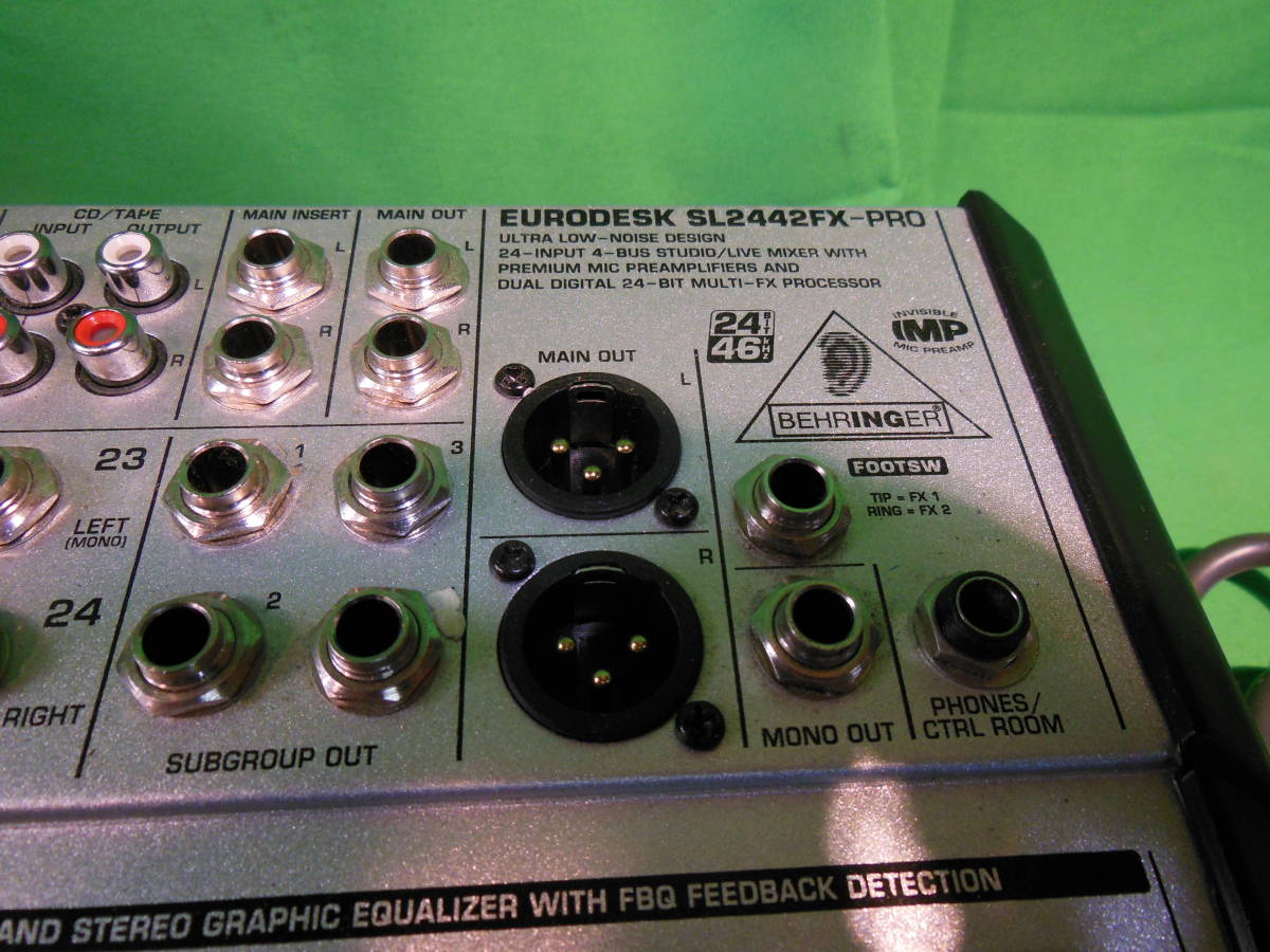 hf221229-011C9 BEHRINGER EURODESK SL2442FX-PRO アナログミキサー 24チャンネル ジャンク品 ベリンガー ライブハウス 音楽スタジオ_2