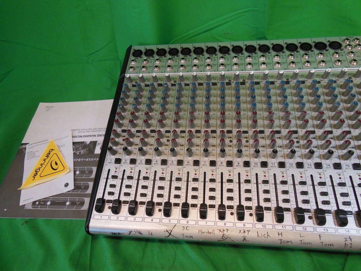 hf221229-011C9 BEHRINGER EURODESK SL2442FX-PRO アナログミキサー 24チャンネル ジャンク品 ベリンガー ライブハウス 音楽スタジオ_4