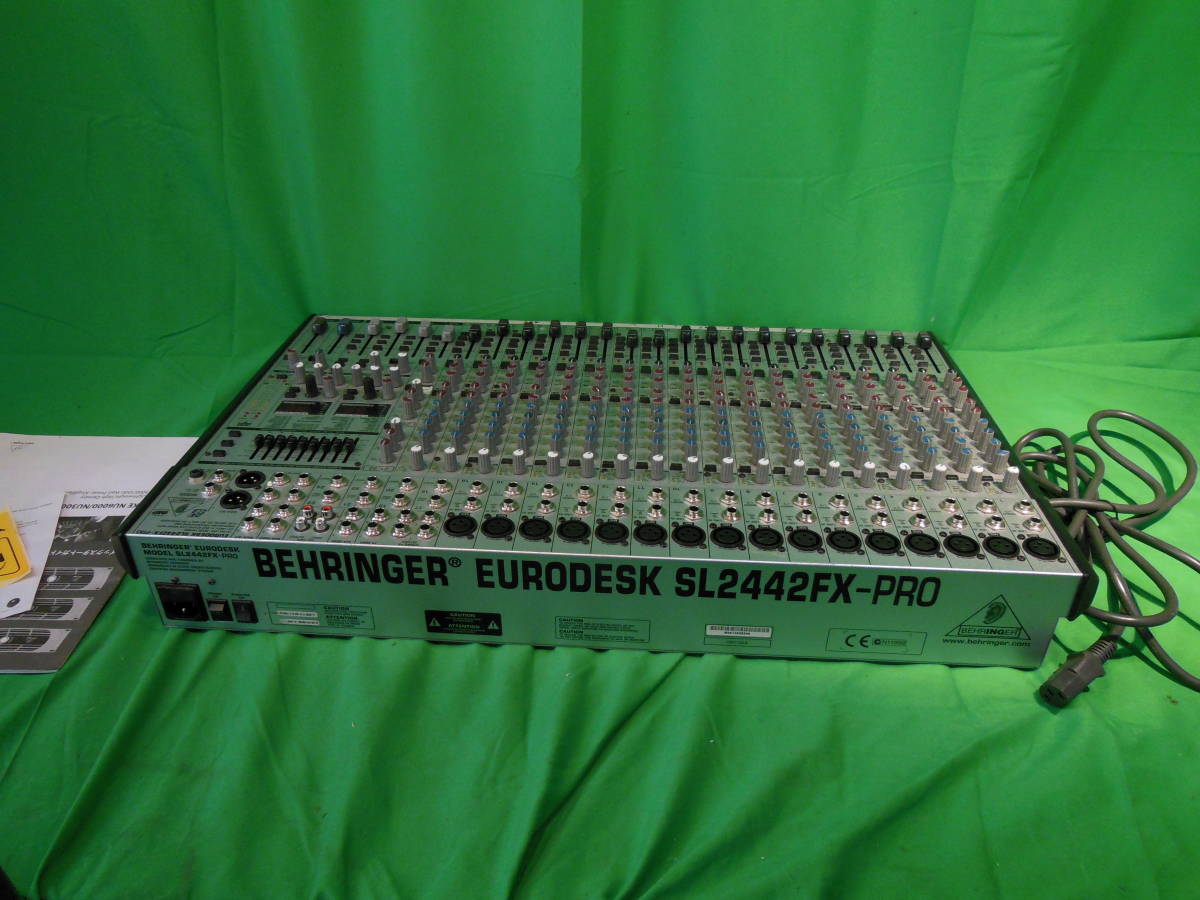hf221229-011C9 BEHRINGER EURODESK SL2442FX-PRO アナログミキサー 24チャンネル ジャンク品 ベリンガー ライブハウス 音楽スタジオ_5