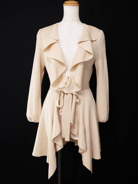 ☆美品☆sybillaシビラ/ウールベルト付きカーディガン定価4.9万:M/ベージュyr763