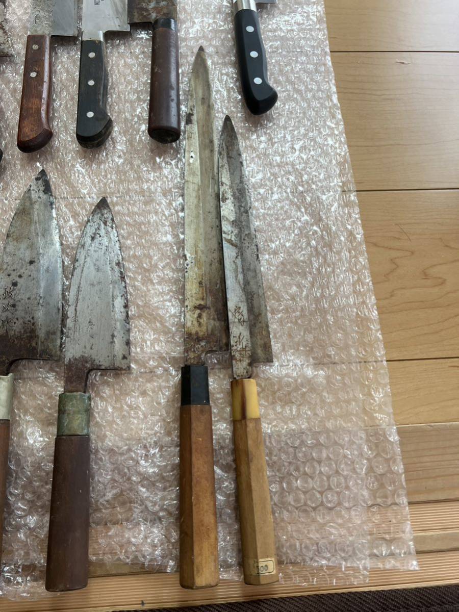 堺直助 包丁 2本 （出刃包丁 刺身包丁） 砥石セット 包丁12丁 大量