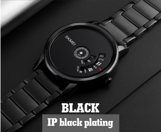 新品★日本未入荷★SKMEIメンズ腕時計 金属ベルト メタル 黒 ブラック 個性的 アンティーク ポールスミス タグホイヤー ファンに人気 防水