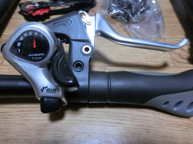 ミニベロ折りたたみハンドル回り一式+7S用リアディレイラー