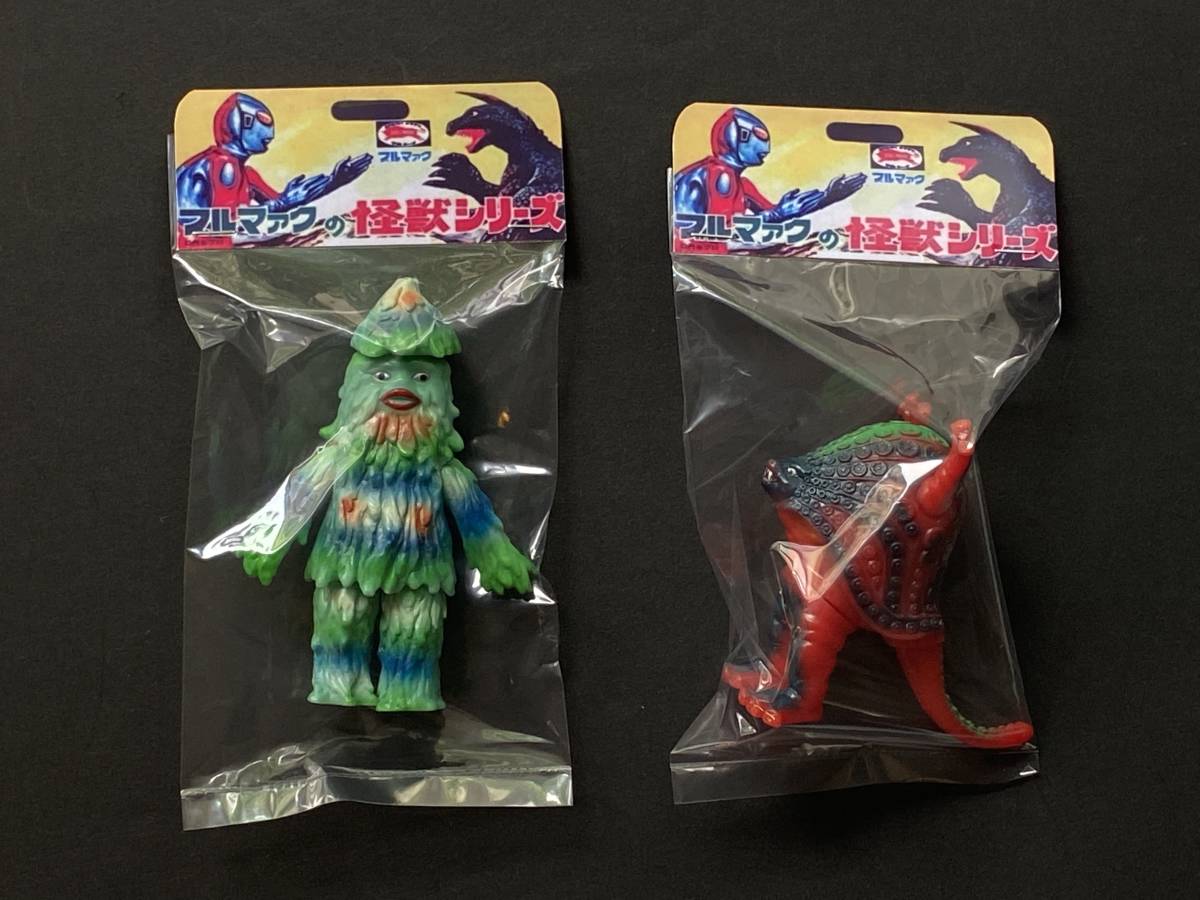 真ブルマァク魂2★ザザーン対タッコング(帰ってきたウルトラマン)対決セット★ブルマァク復刻版ヘッダー付き★ポストカード付き未使用品