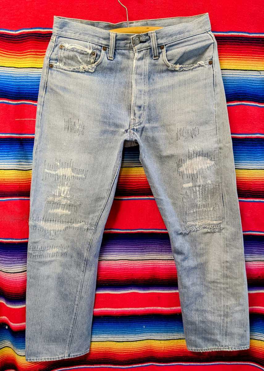 70s 80s リーバイス501 66後期 70s リーバイス501 66前期 オリジナル USA製 w33×L31 トップボタン裏6