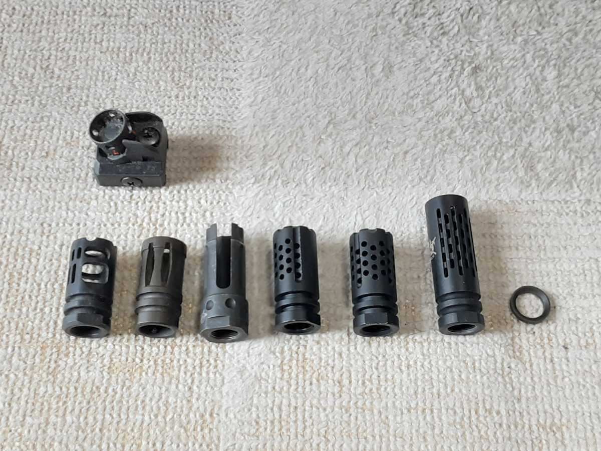 【14mm逆ネジハイダー詰め合わせ+416リアサイト】検）mws ガスガン GHK systema トレポン PTW M4A1 M16 実物