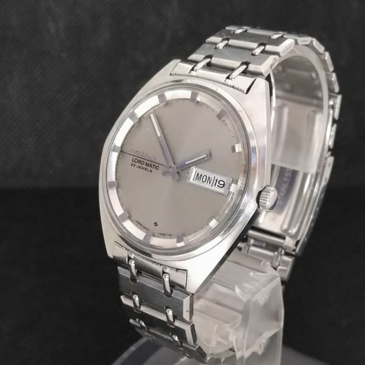 SEIKO 腕時計 ATセイコー LORD MATIC　 ロードマチック5606-7090 LM メンズ 自動巻 デイデイト LORD MATIC セイコー アナログ 3針 カット