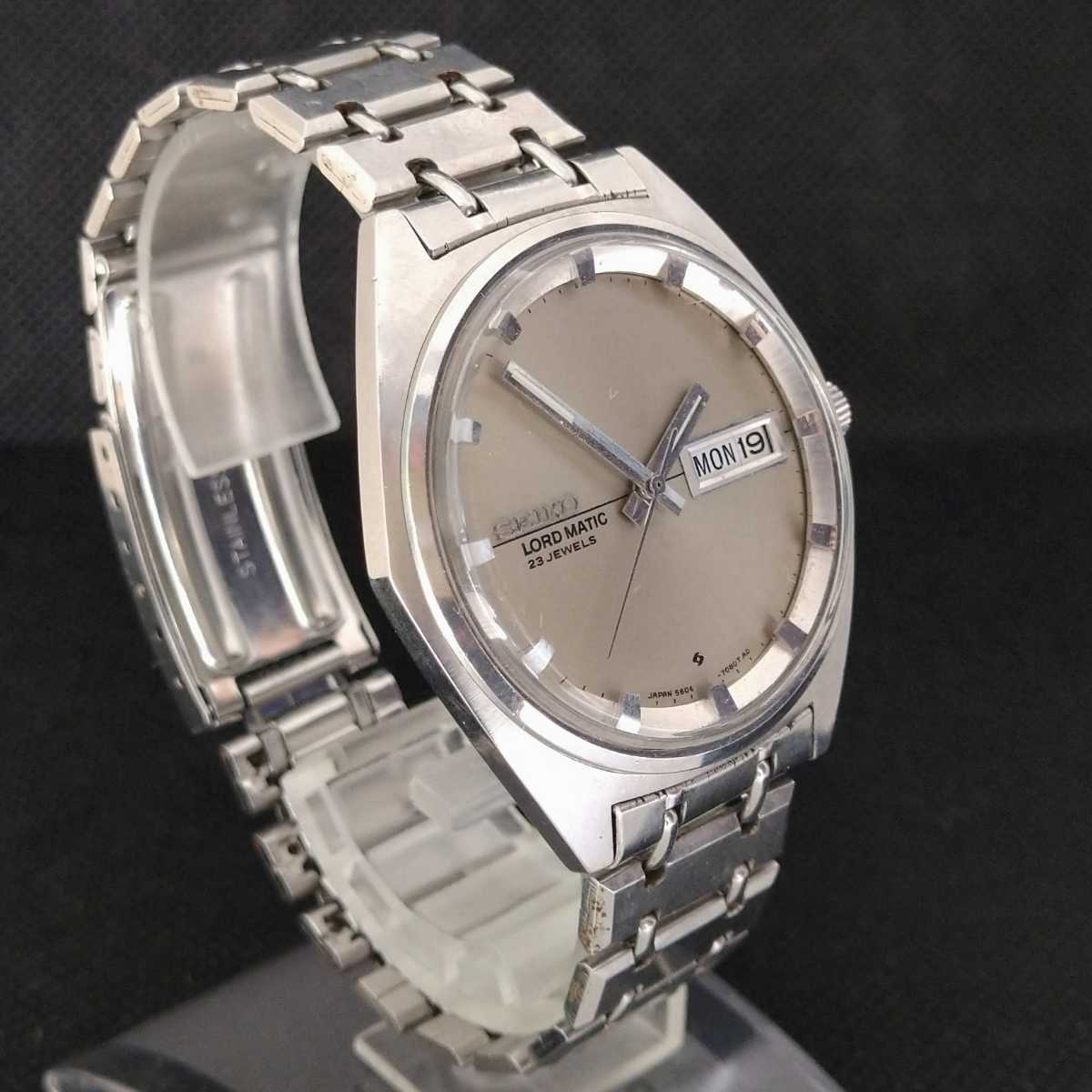 SEIKO 腕時計 ATセイコー LORD MATIC　 ロードマチック5606-7090 LM メンズ 自動巻 デイデイト LORD MATIC セイコー アナログ 3針 カット