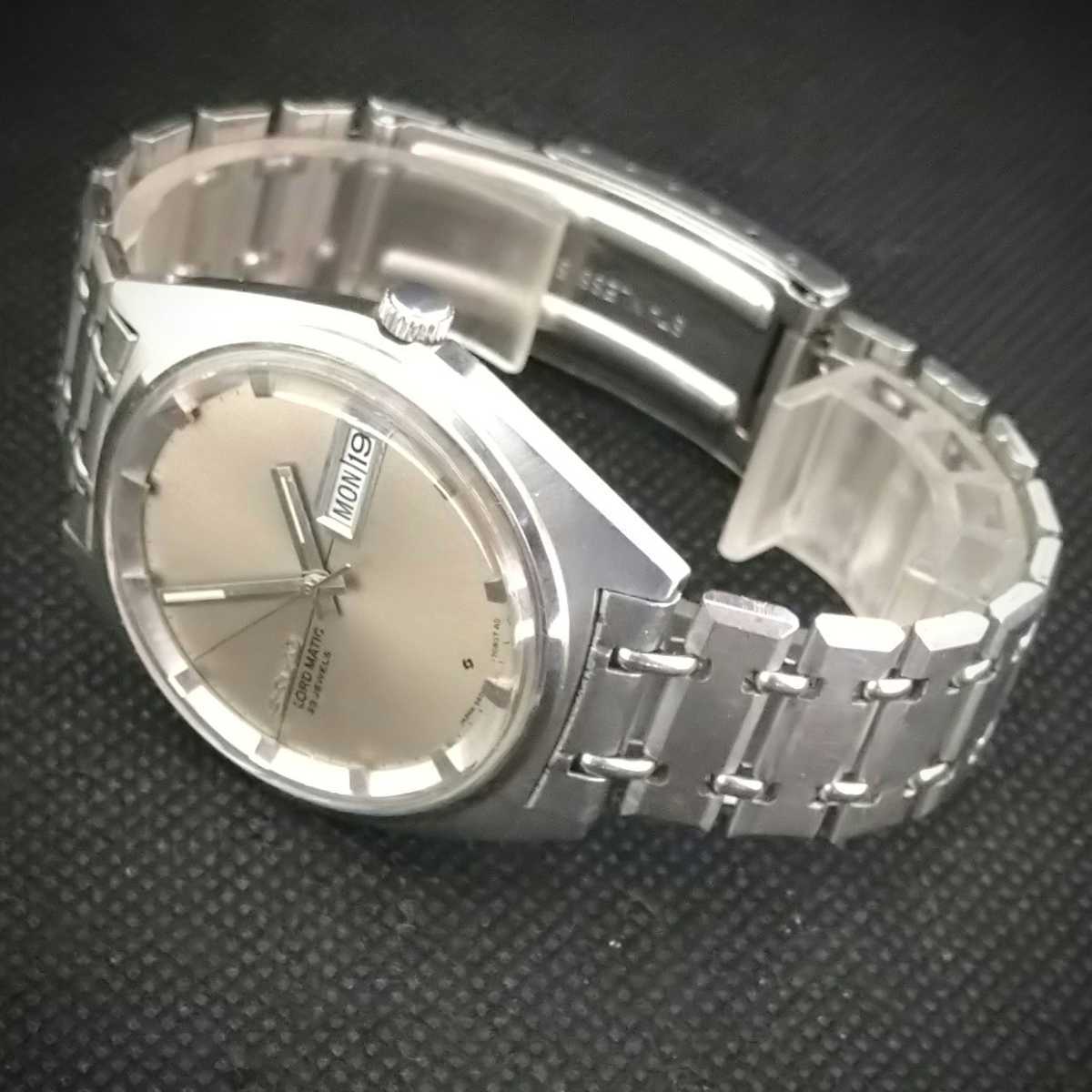 SEIKO 腕時計 ATセイコー LORD MATIC　 ロードマチック5606-7090 LM メンズ 自動巻 デイデイト LORD MATIC セイコー アナログ 3針 カット
