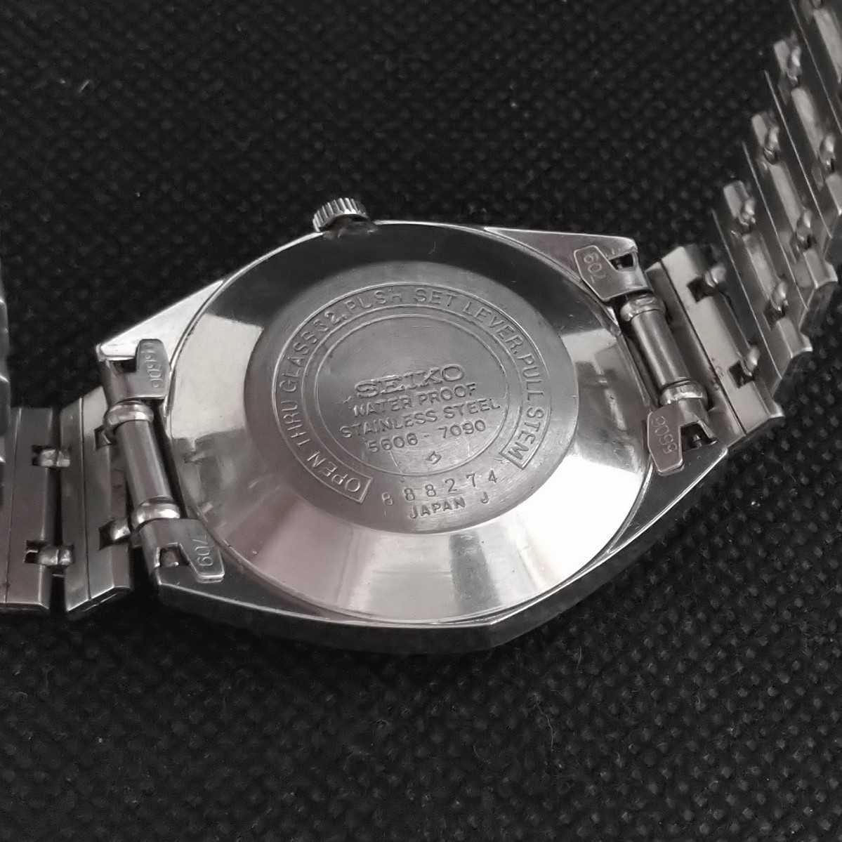 SEIKO 腕時計 ATセイコー LORD MATIC　 ロードマチック5606-7090 LM メンズ 自動巻 デイデイト LORD MATIC セイコー アナログ 3針 カット