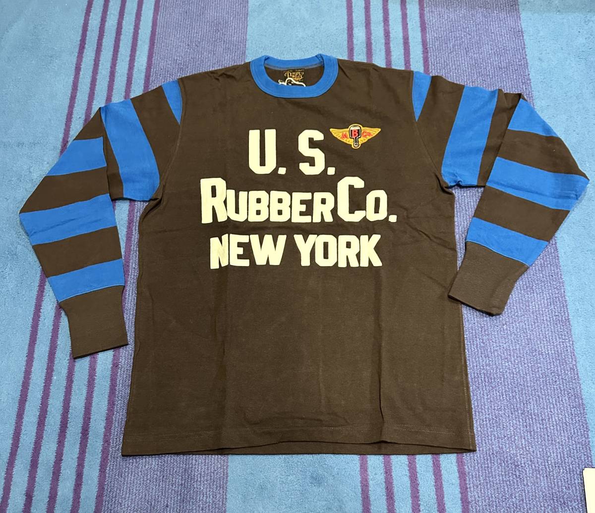 Freewheelers フリーホイーラーズ 袖ボーダー ロングスリーブ Tシャツ 