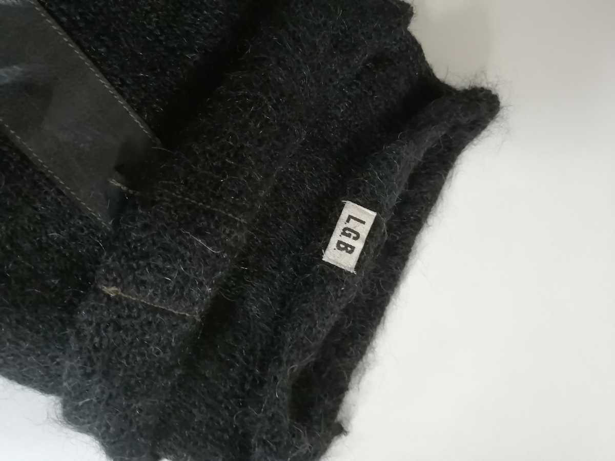 美品 LGB／if six was nine MOHAIR WOOL モヘア2枚重ね 本革ペンキ 
