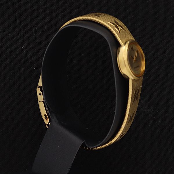 1円 稼働 良品 セイコー QZ 1E20-0A10 HANAE MORI 蝶 ラウンド