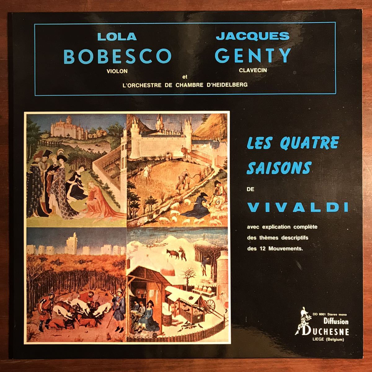 【美品 独プレス ベルギー盤 LP】Lola Bobesco ローラ ボベスコ JACQUES GENTY ジャック ジャンティ／VIVALDI ヴィヴァルディ／DUCHESNE