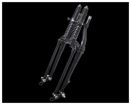スプリンガーフォーク　フロントレッグ　サイドバルブ　ショベル　パン　ナックル レプリカ74スプリンガーフォーク オールブラック パン ナックル