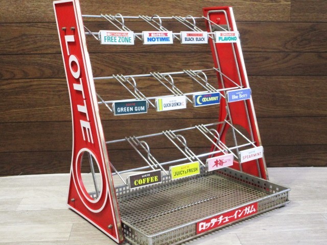 A7868○昭和レトロLOTTE ☆LOTTE ロッテ チューインガム 陳列棚