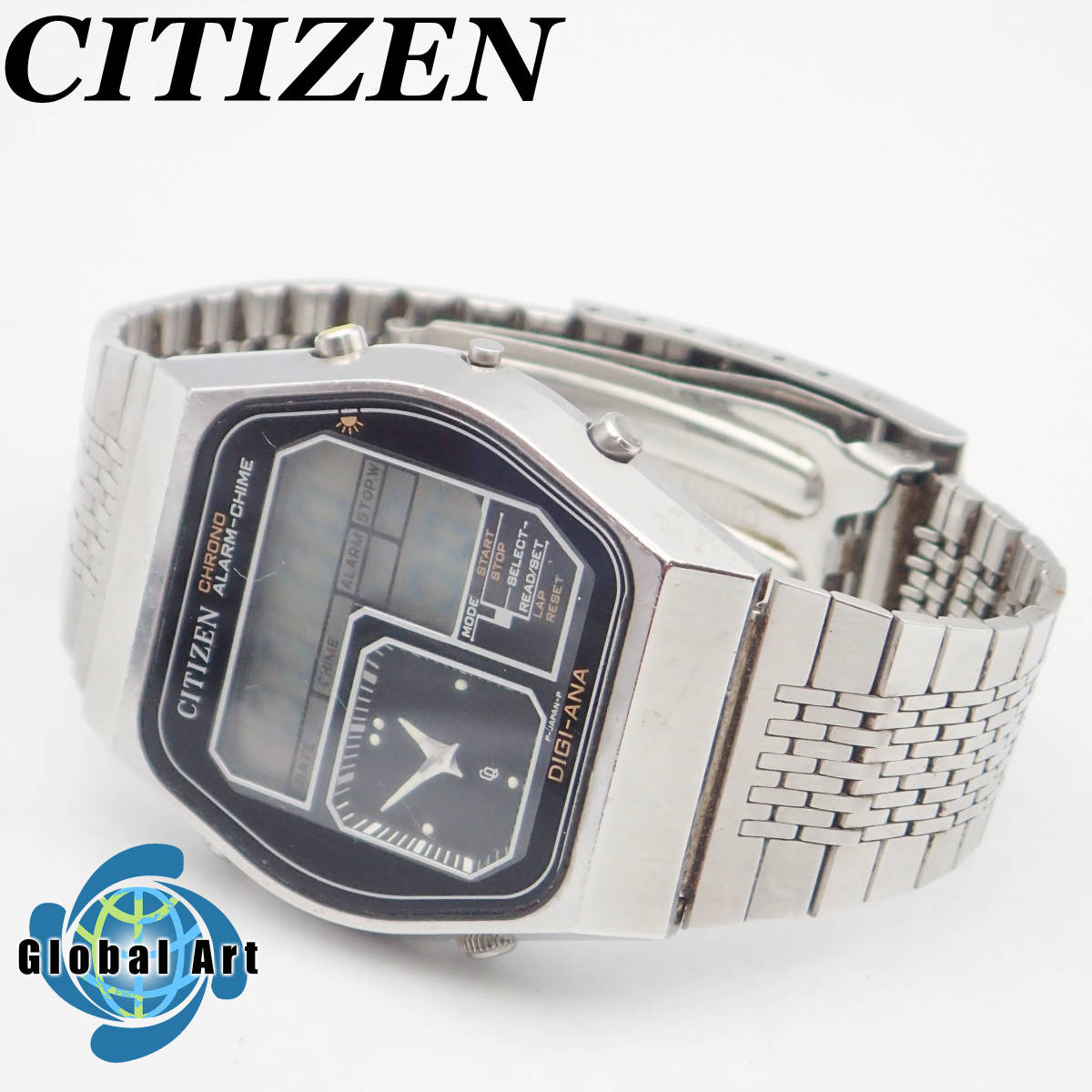 い12254/CITIZEN シチズン/クオーツ/メンズ腕時計/クロノグラフ/デジアナ/アラーム/4-098404Y