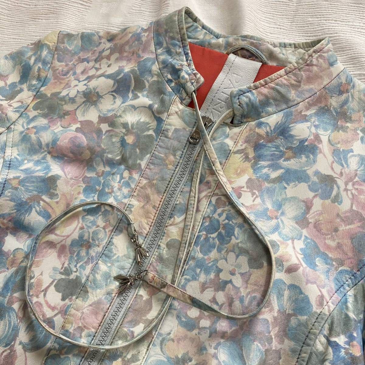 イタリア製 PATRIZIA PEPE パトリッツィアペペ◇ラムレザー 羊革 花柄 