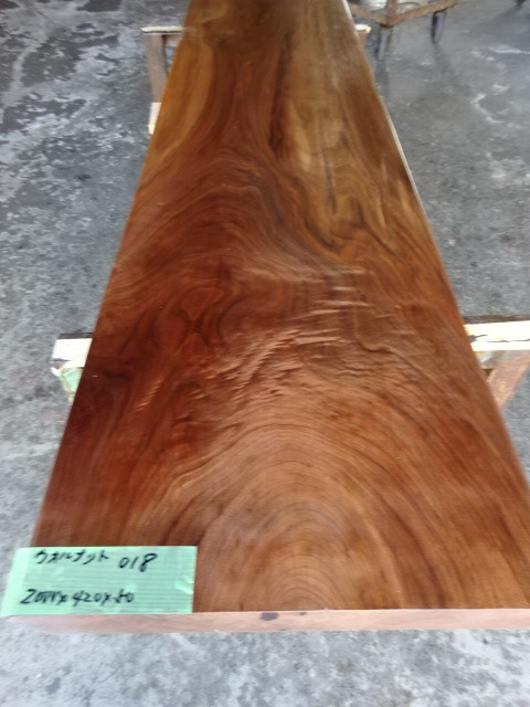 ウォルナット　NO、018 2000×420×50 無垢一枚板 家具インテリア　リフォームDIY材料　カウンター　テーブル　机