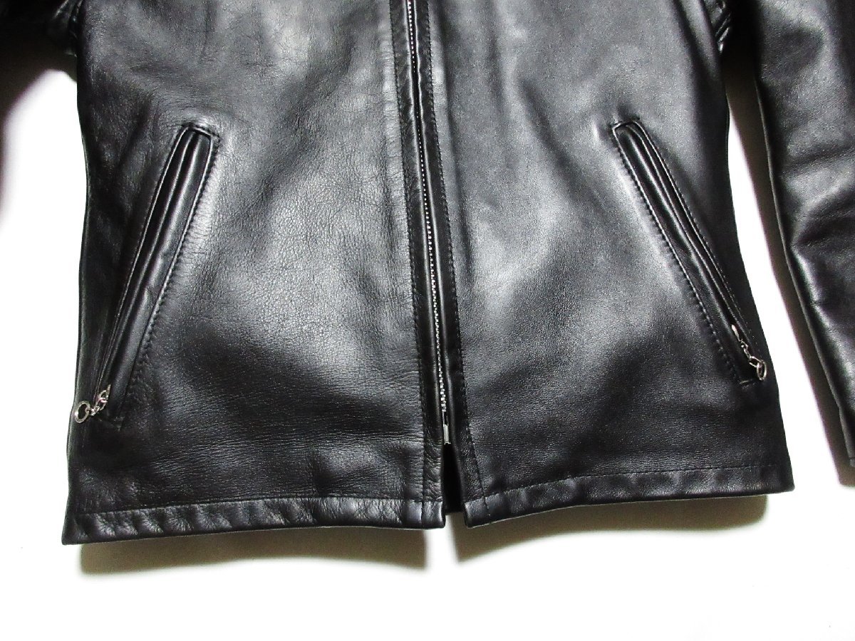 極美品 Schott .N.Y.C 652 ショット シングル ライダース/36/ブラック 