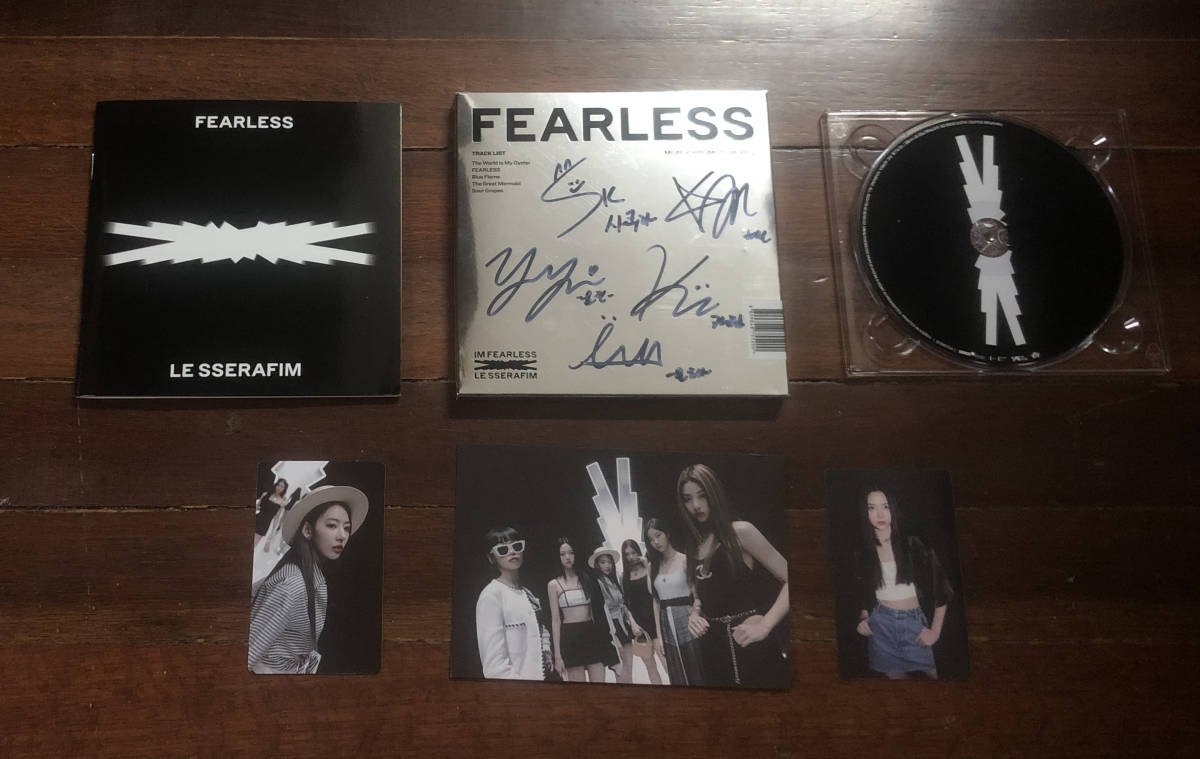 LE SSERAFIM LESSERAFIM 全員直筆サイン入りCD＋写真+トレカ Fearless 
