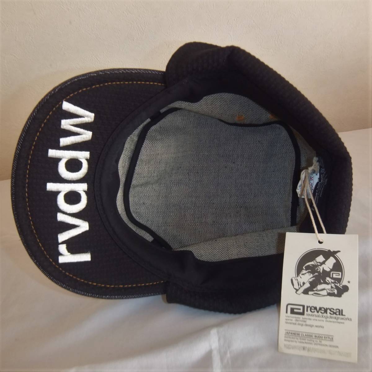 未使用! リバーサル rvddw 定価8190円 刺し子耳当て付き デニム 