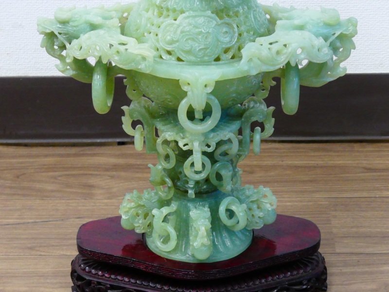 【希少】未使用 天然石 蛍石 香炉 三足 獅子頭 象耳 中国美術 希少】未使用 天然石 蛍石 香炉 三足 獅子頭 象耳 中国美術 【公式通販】