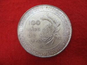 ペルー 100ソル 銀貨のYahoo!オークション(旧ヤフオク!)の相場・価格を
