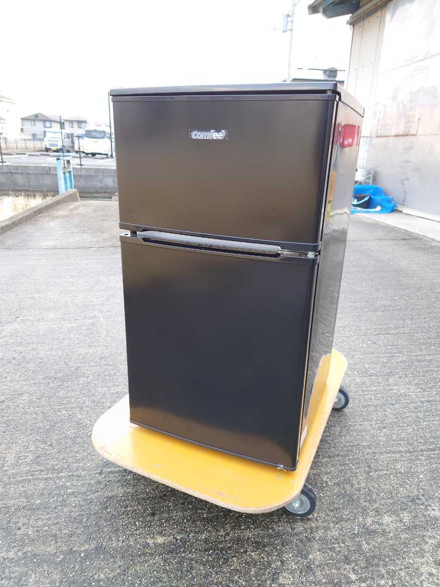 生活家電 コンパクト2ドア冷蔵庫 ブラック comfee 90L