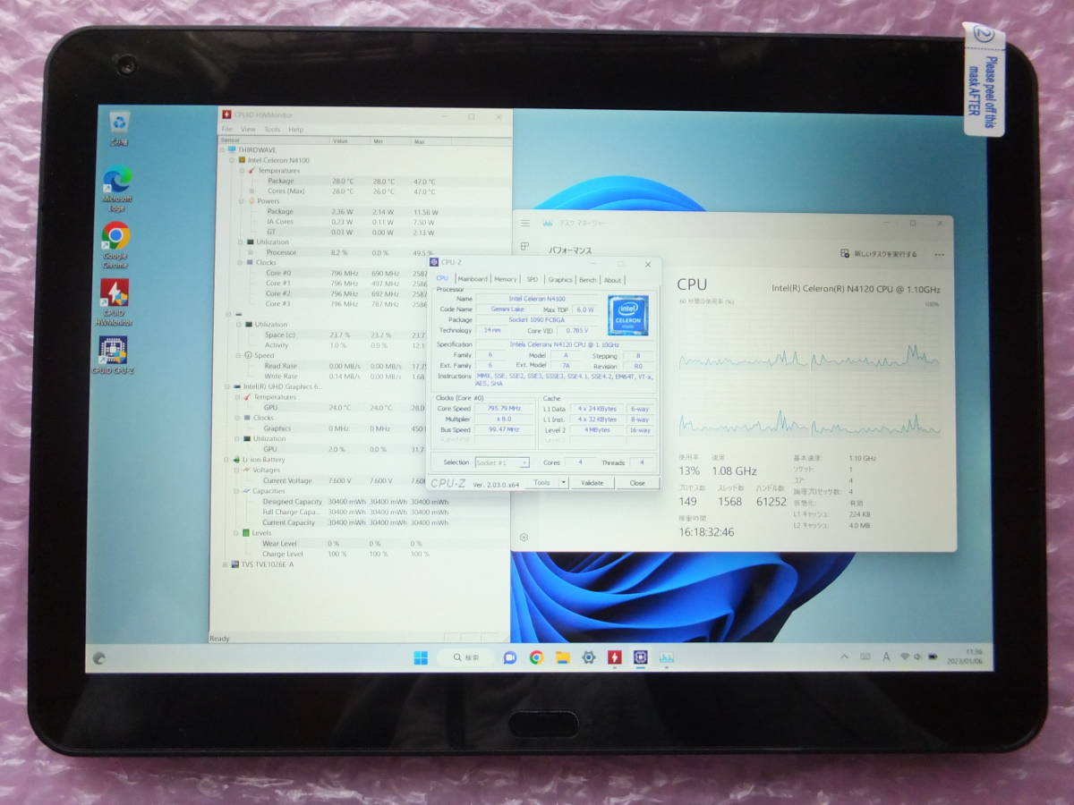 THIRDWAVE PRO TWP10BT Celeron N4120 1.1GHz/8GB/128GB/Win11 Pro、10インチ/DOSPARA