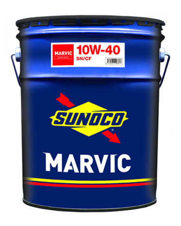 送料無料！　SUNOCO　MARVIC　スノコ　マーヴィック　SN/CF 相当　10W-40　Synthetic　Level:部分合成　 20L缶　エンジンオイル MARVIC SUNOCO スノコ 領収書発行可能 SQ MARVIC(マ-ヴィック)