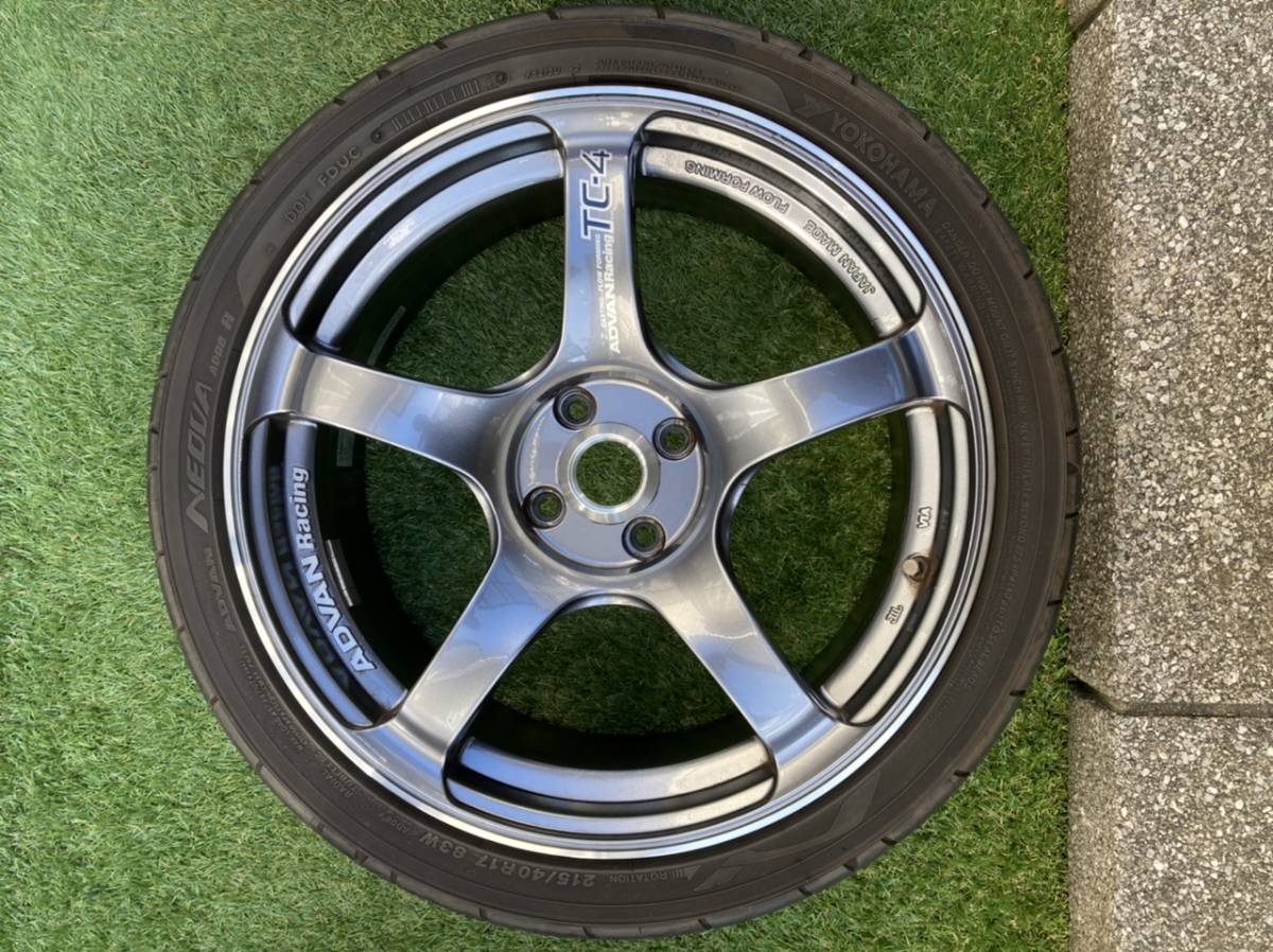 アバルト595/500 ADVAN Racing TC-4 17インチ 7.5J ET35 ヨコハマ  