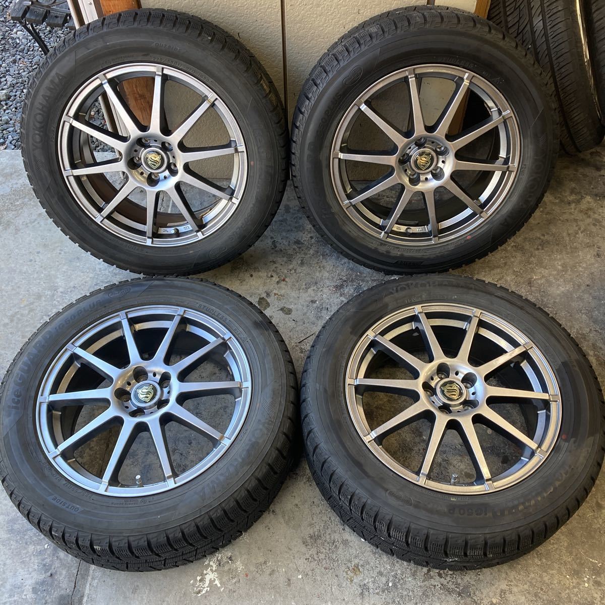 【豊富な，SALE】 バリ山！225/55R17 ヨコハマ IG50 プラス 2016年製 S 17×7j+48 PCD100/5H スタッドレス 4本 検: スバル XV ハイブリッド フォレスター