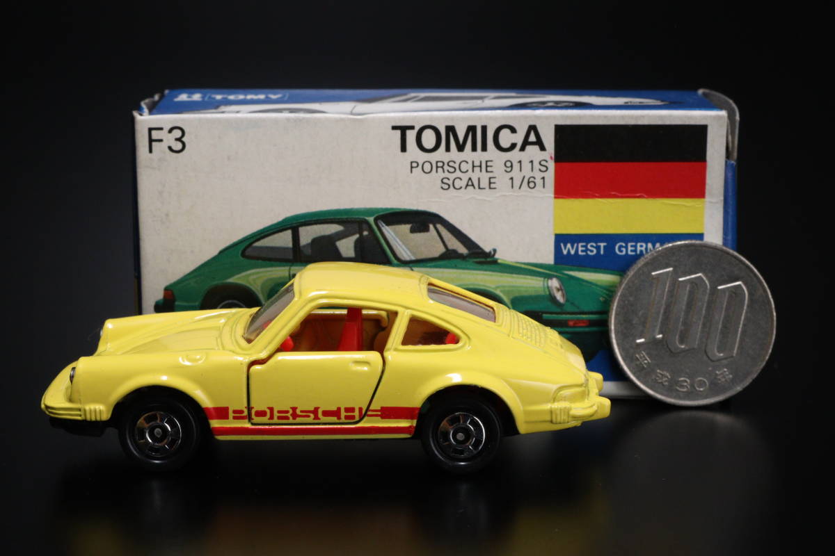元箱 tomica トミカ 外国車シリーズ PORSCHE ポルシェ 911S ミニカー F3 日本製