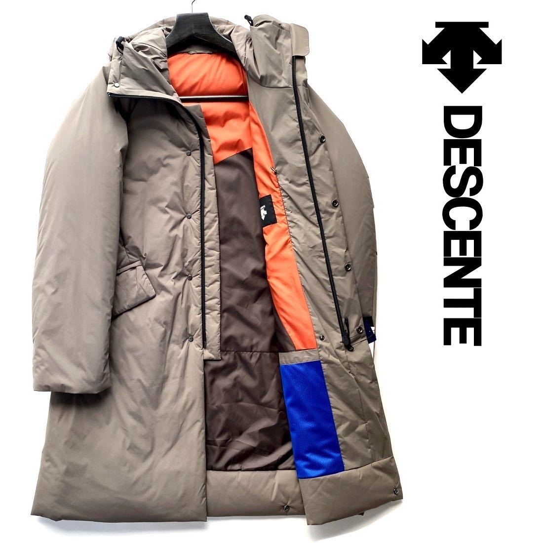 【25】新品『LL』DESCENTE*デサント*3M THINSULATE*撥水加工*フーデットコート*防寒*3Mシンサレート高機能中綿素材*ベージュ