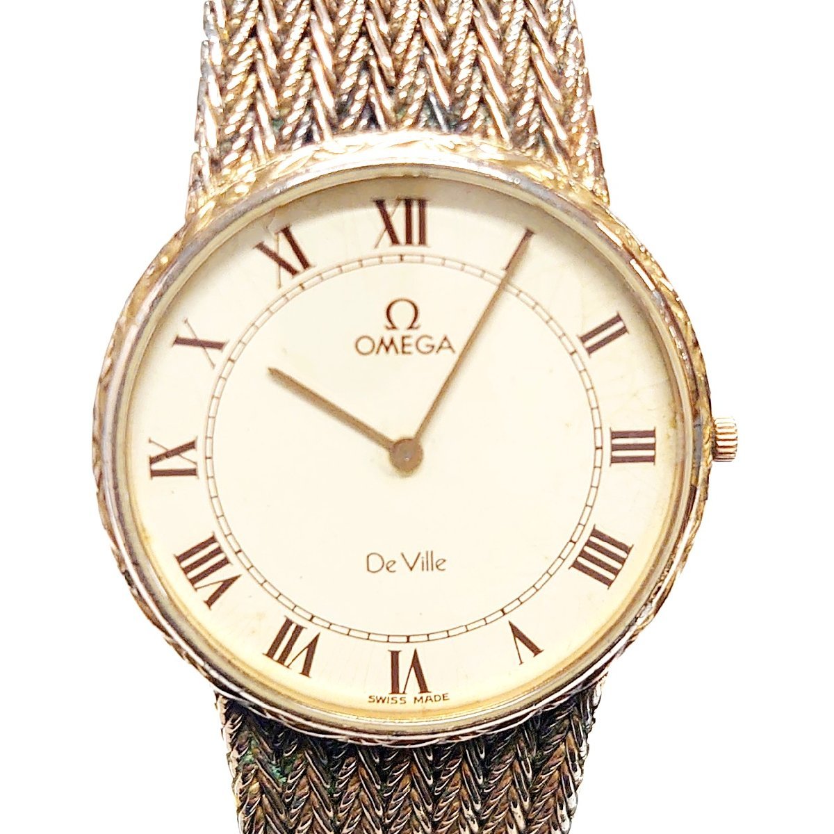 1円スタート】【ヴィンテージ】 OMEGA オメガ デビル GP アイボリー