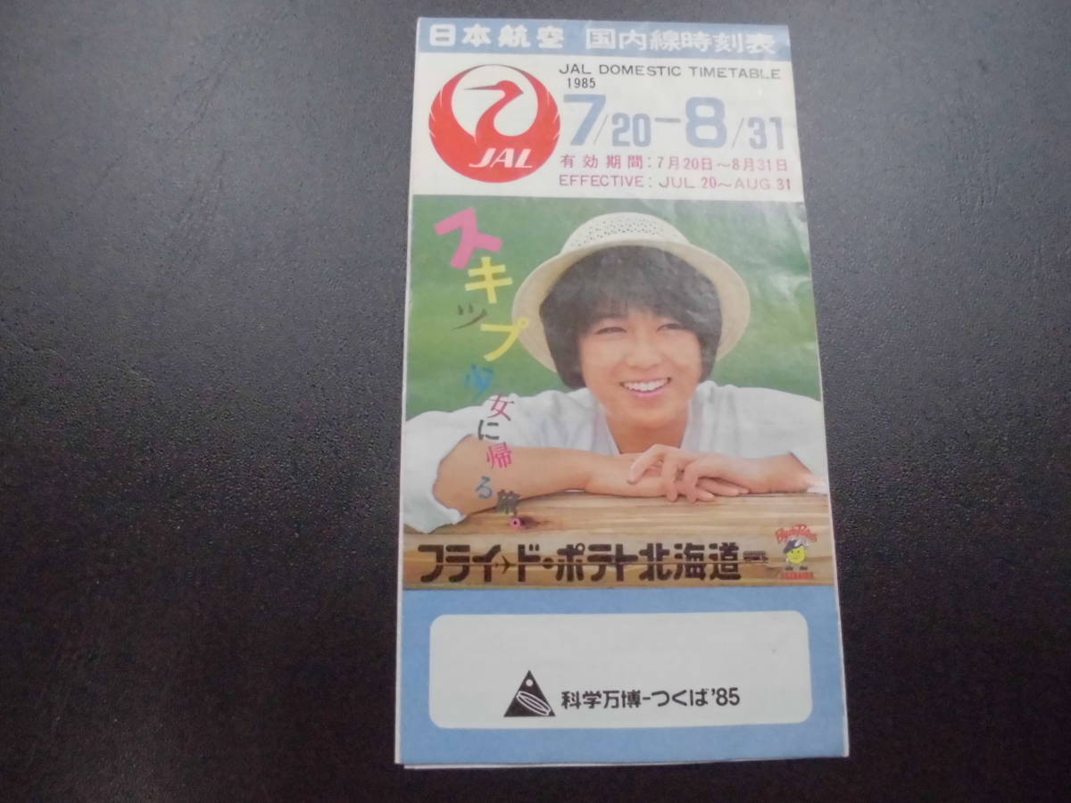 ☆昭和レトロ☆1985年☆ 日本航空JAL「 国内線時刻表」堀ちえみ？科学