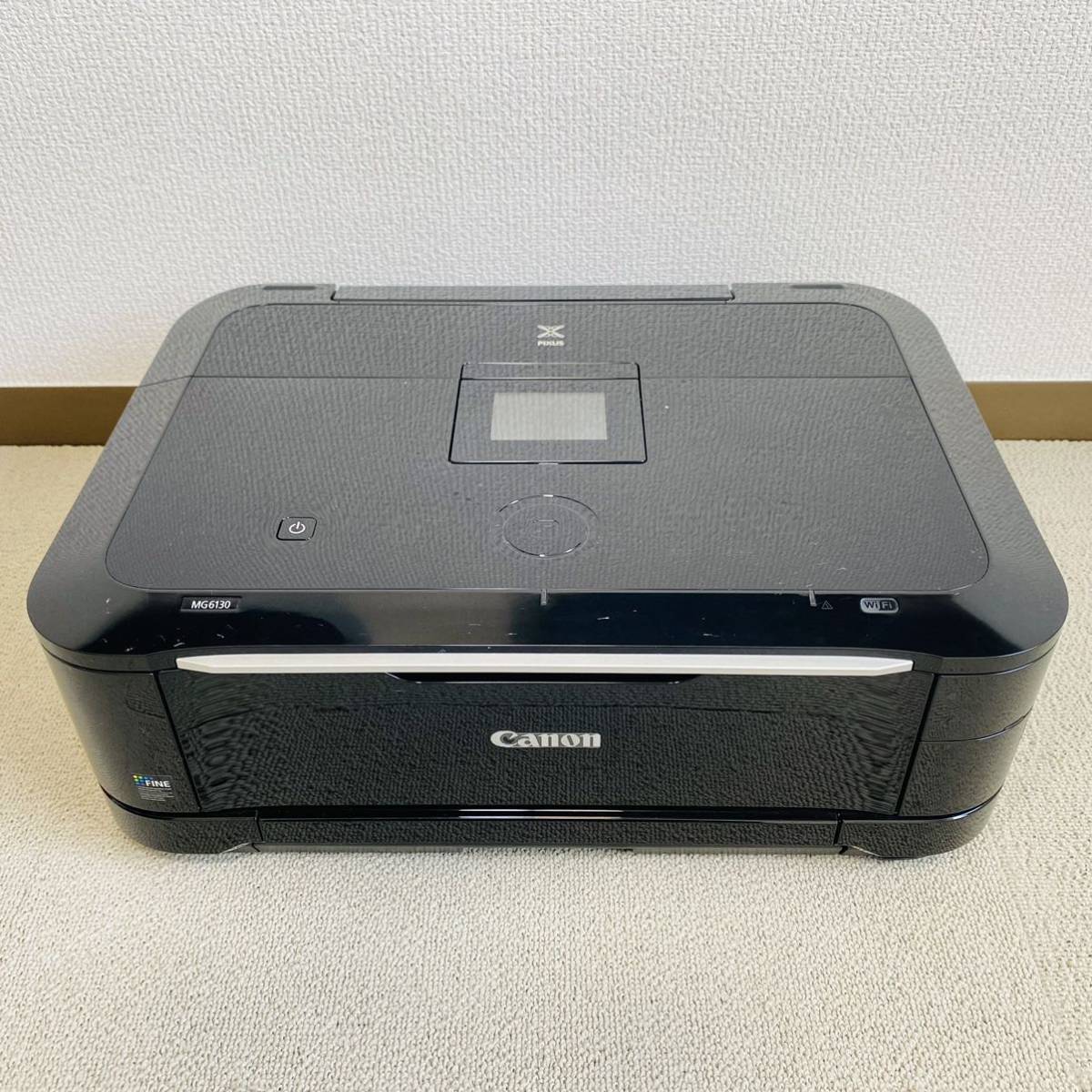 E60 高印刷稼動品□ Canon PIXUS MG6130インクジェットプリンター 複合機 □ ノズル良好　美品　WiFiプリンター　Canon MG6130 ブラック 複合機
