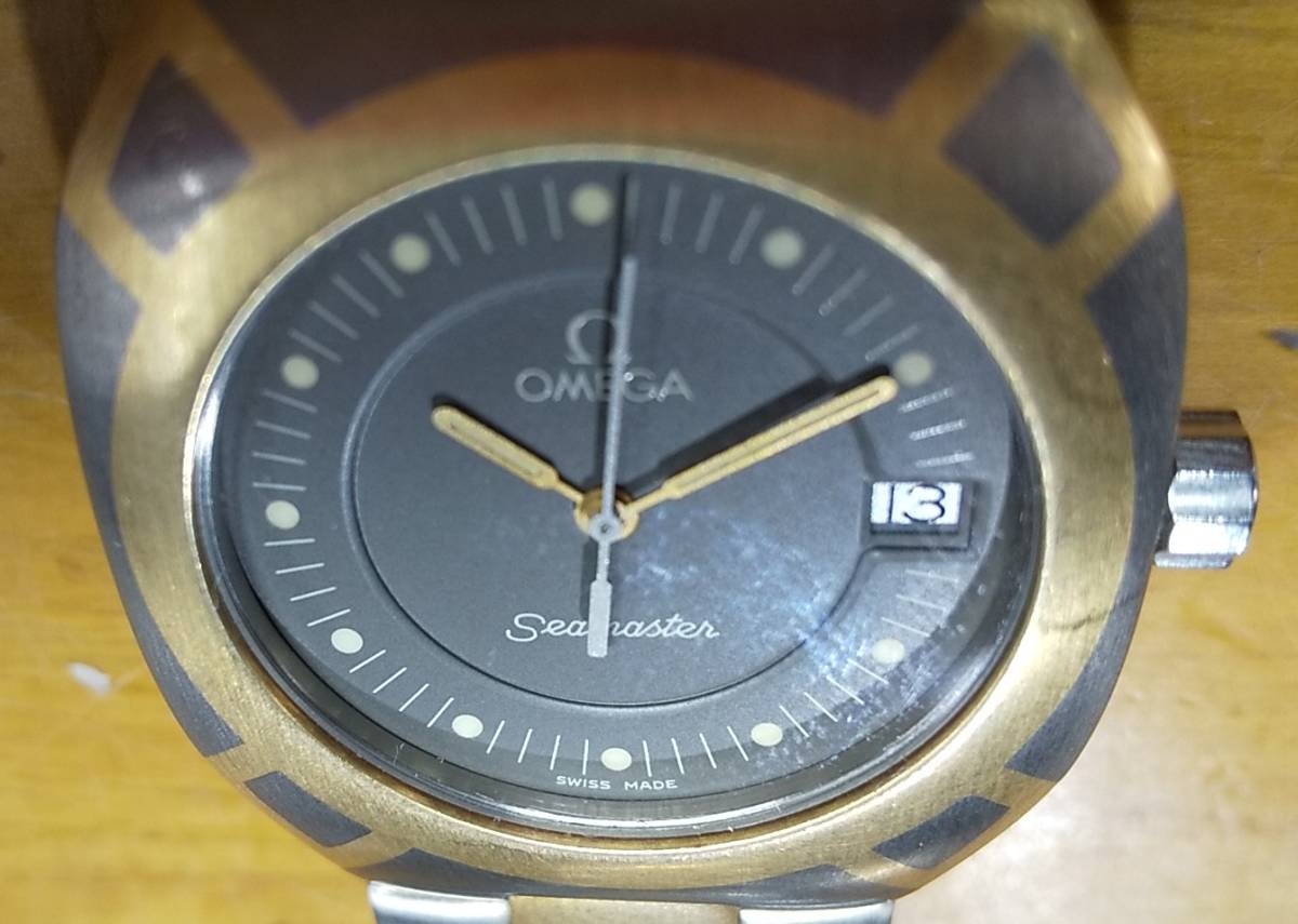 オメガ シーマスター ポラリス OMEGA Seamaster TITANE 120m デイト 